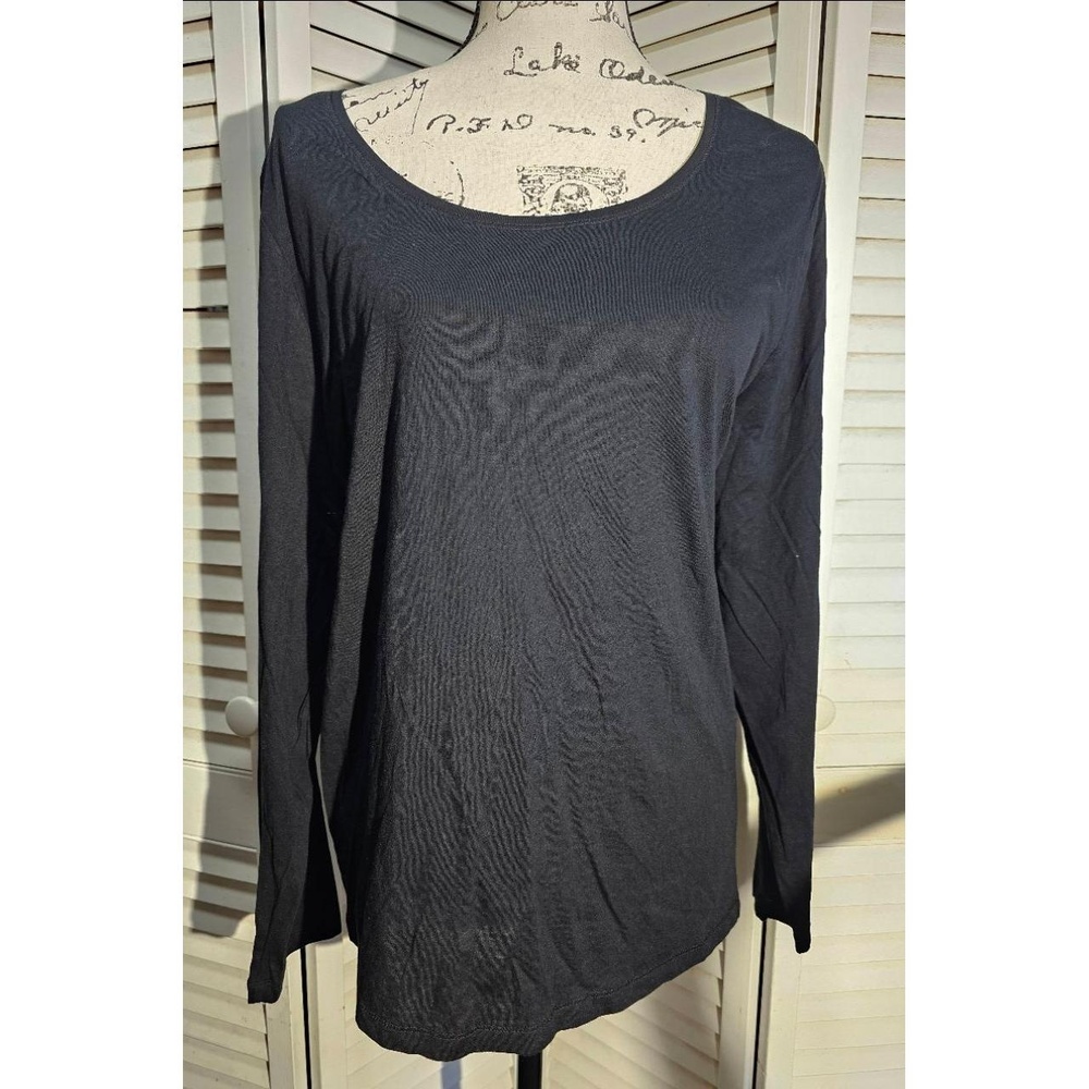 J.JILL Black Long Sleeve T Shirt Womens Size 2X - Picture 2 of 4